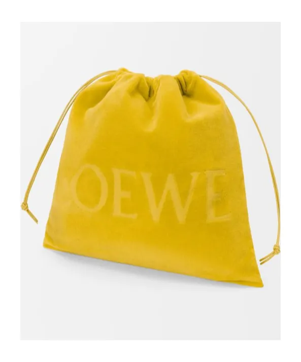Medium Drawstring Pouch In Terrycloth