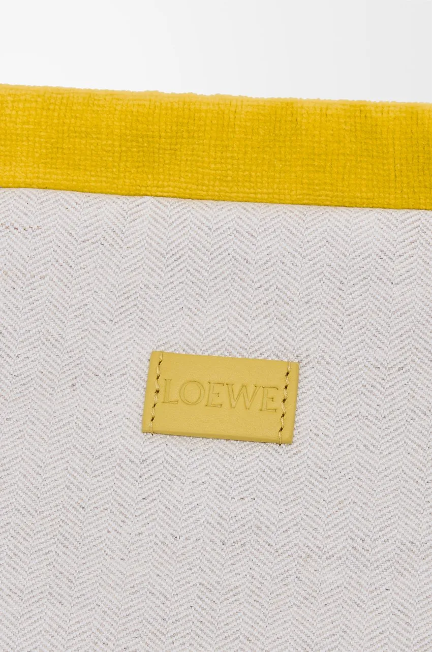 Medium Drawstring Pouch In Terrycloth