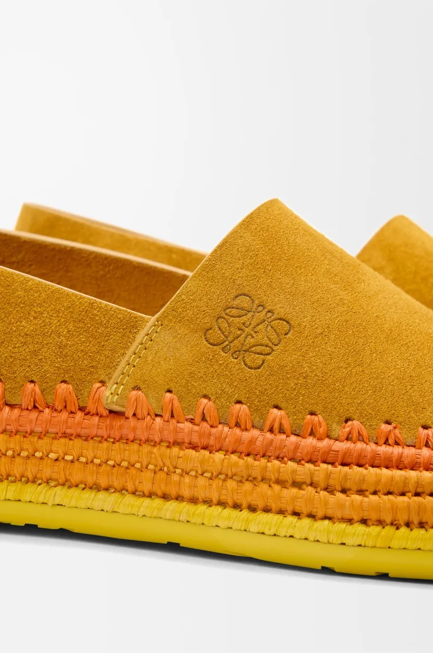 Rio Slipper In Suede And Raffia
