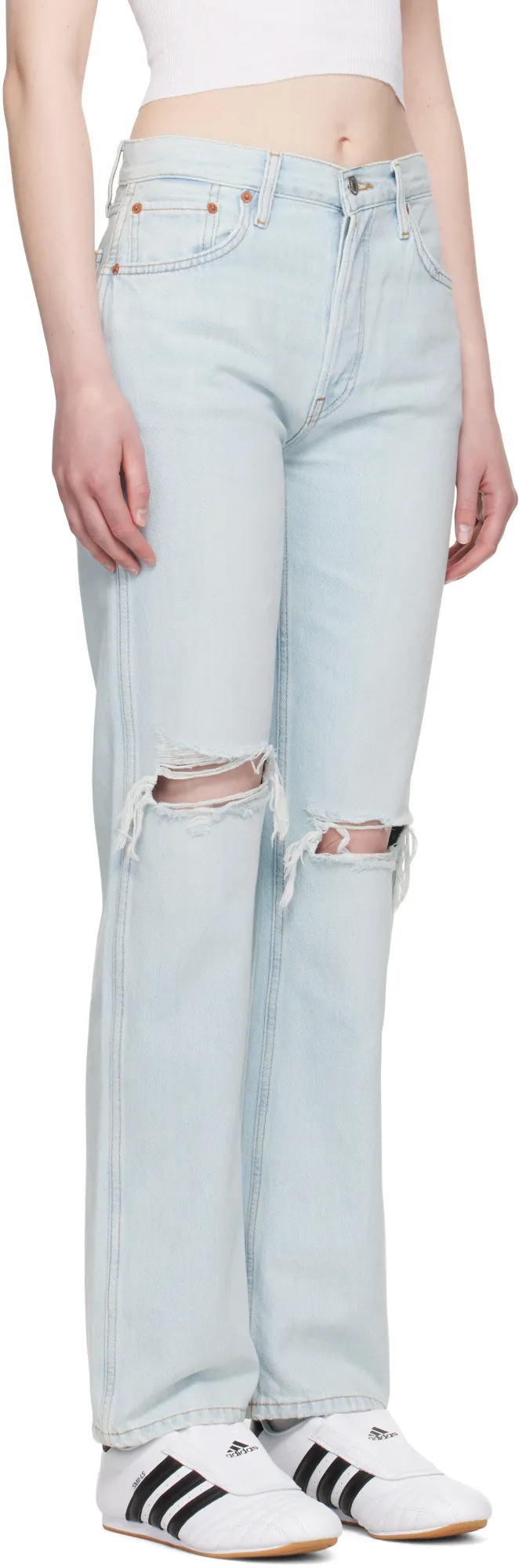 Blue High Rise Loose Jeans