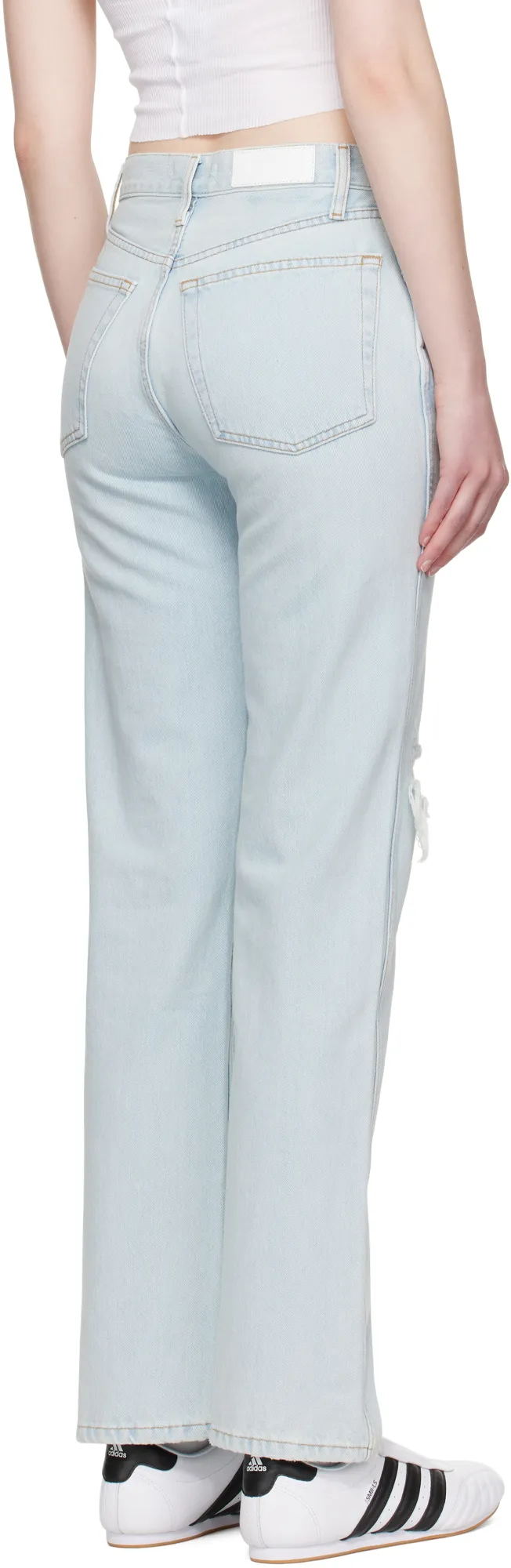 Blue High Rise Loose Jeans