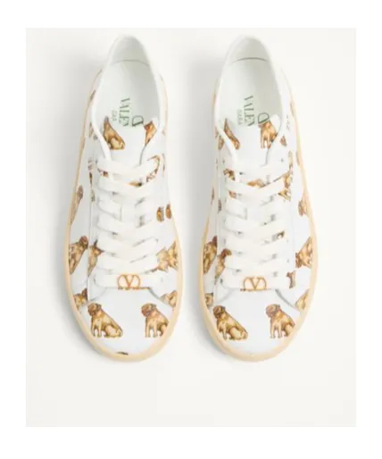 Valentino Royco Animal Printed Lace-Up Sneakers