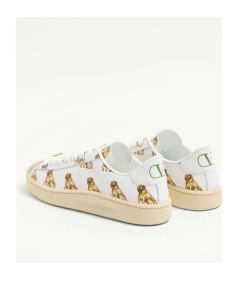 Valentino Royco Animal Printed Lace-Up Sneakers