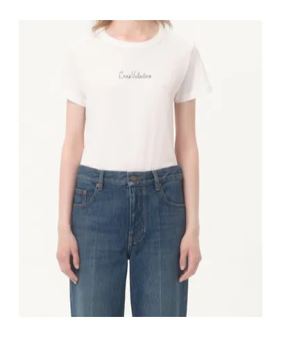 Valentino Garavani Logo Embroidered Crewneck T-Shirt