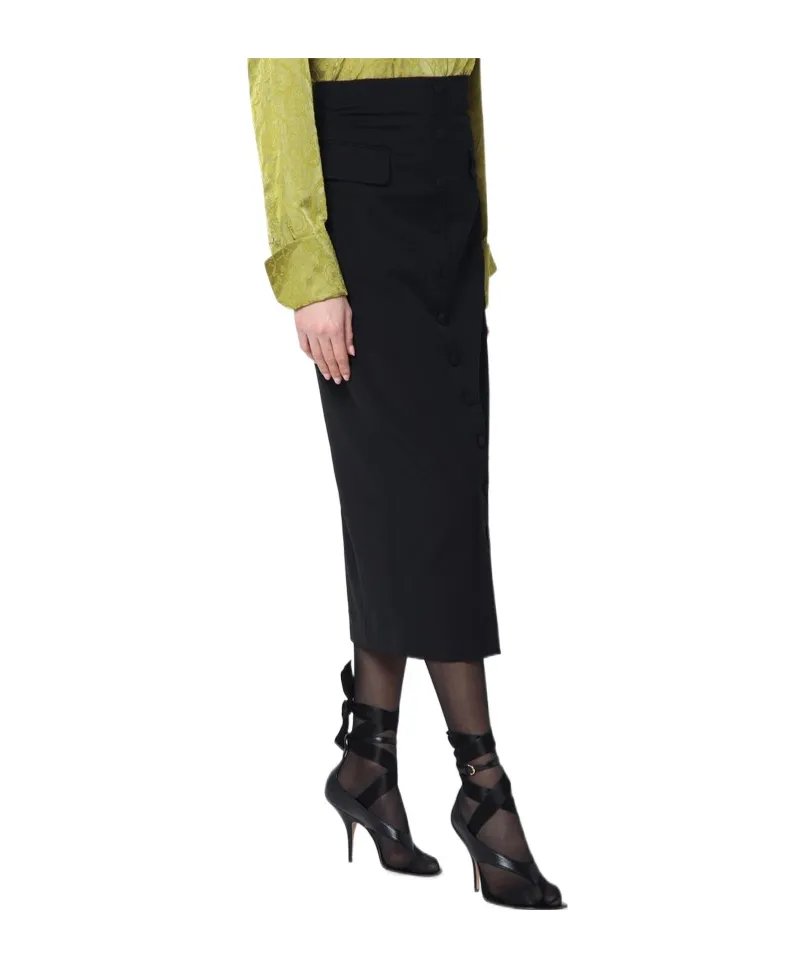 Wool And Mohair Midi Skirt