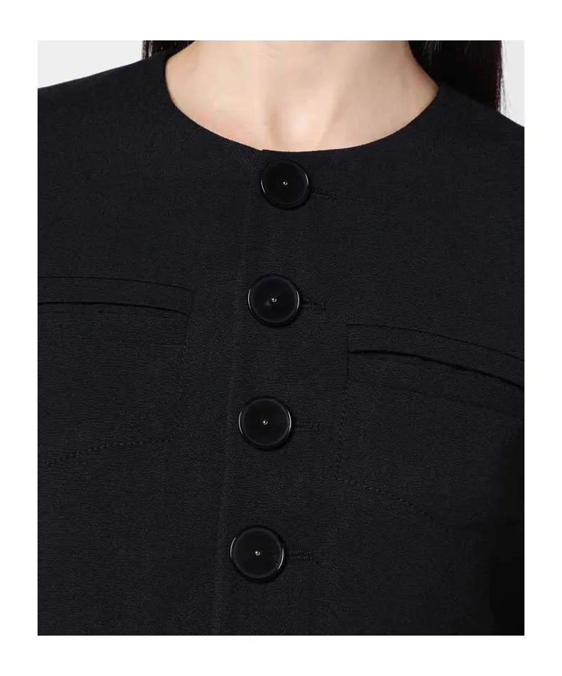 Collarless Jacket