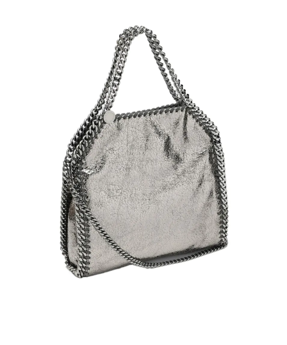 Falabella Mini Metallic Steel Grey Bag