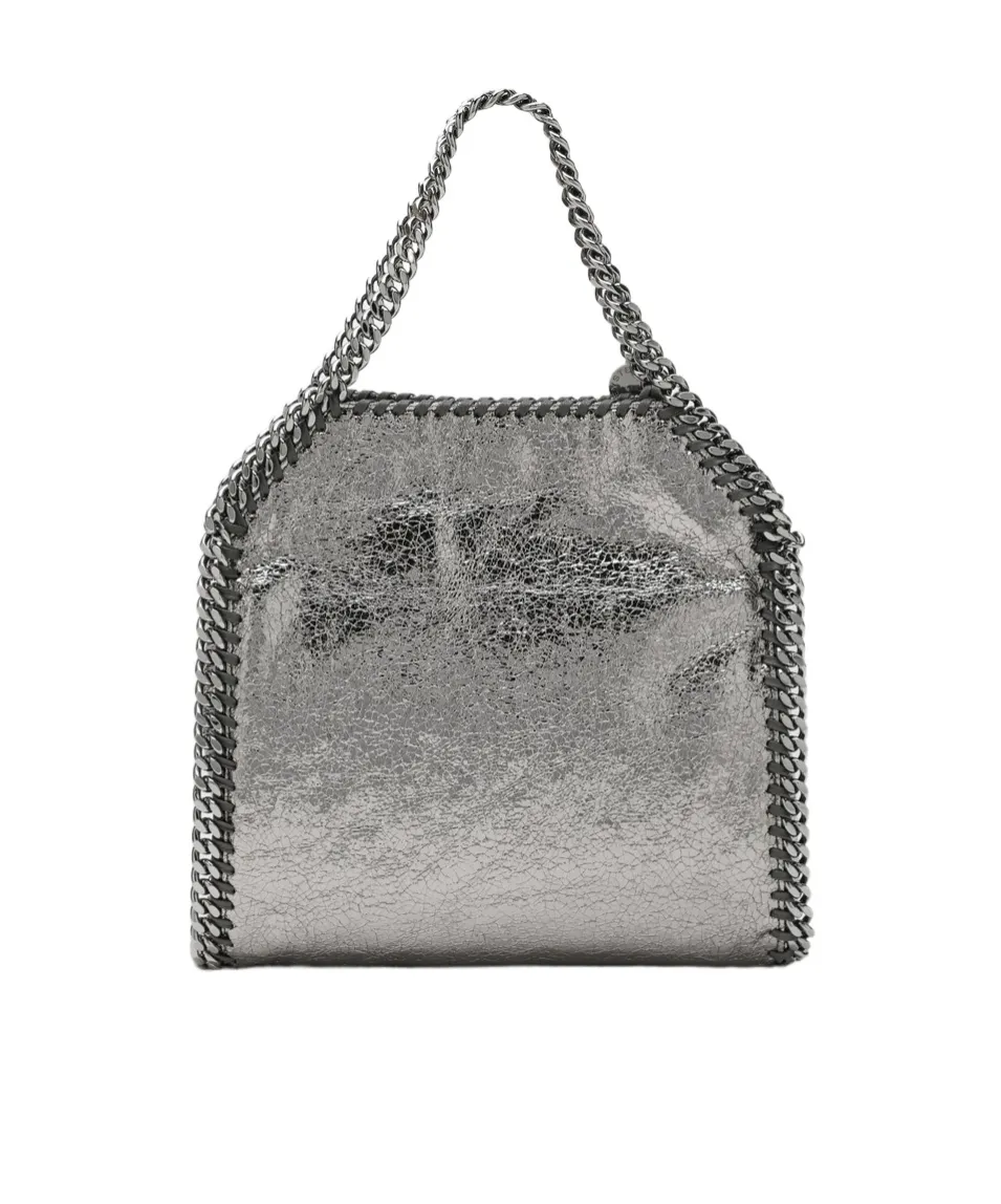 Falabella Mini Metallic Steel Grey Bag