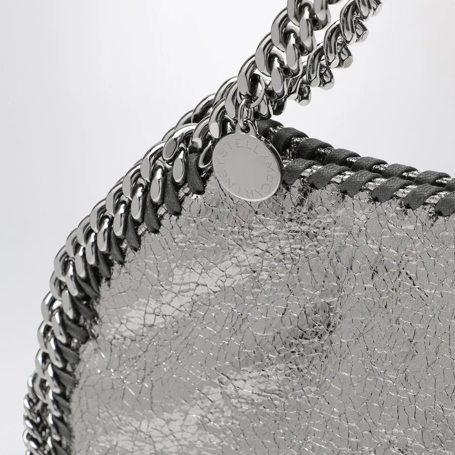 Falabella Mini Metallic Steel Grey Bag