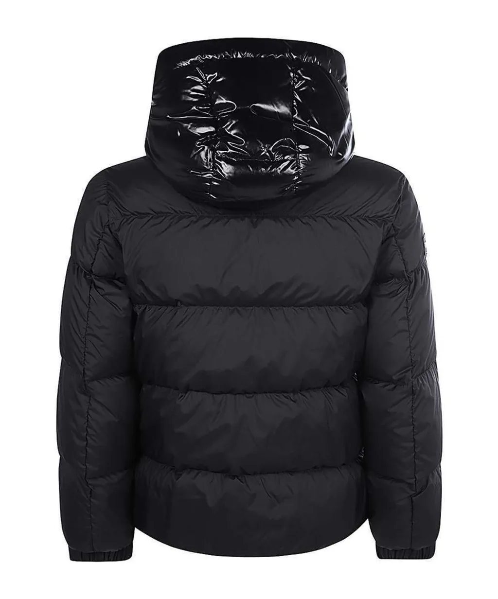 Quilted Long-Sleeved Down Jacket