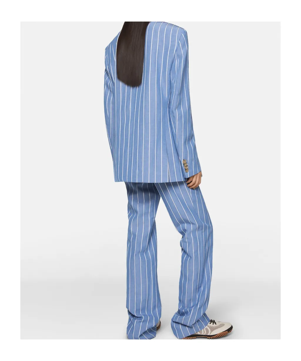 Striped Single-Breasted Blazer