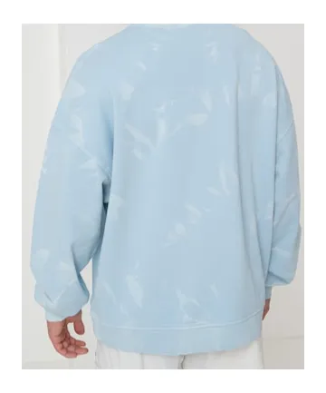 Nustroyos Tie-Dye Embroidered Sweatshirt