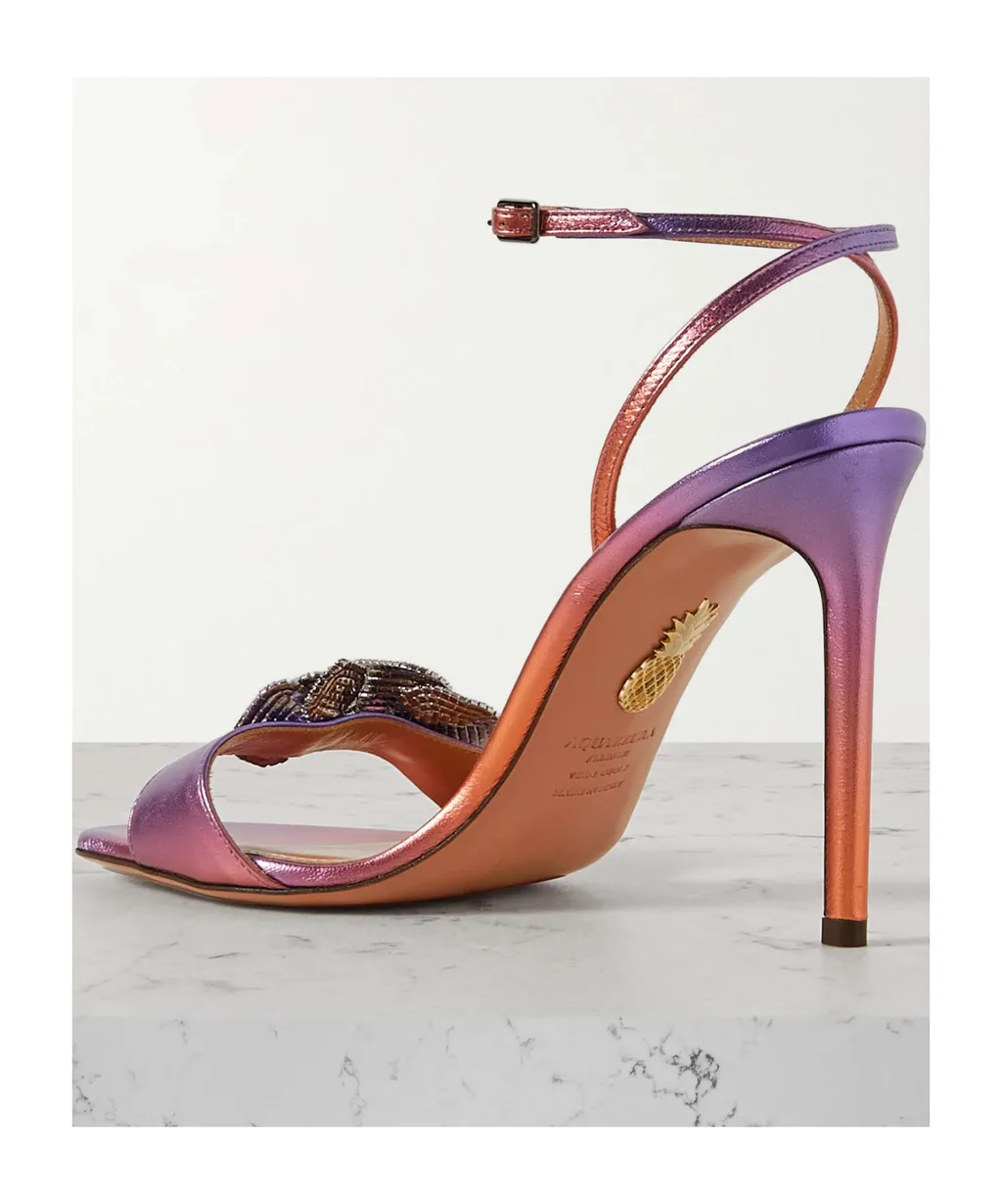 105Mm Crystal Orchid Sandals