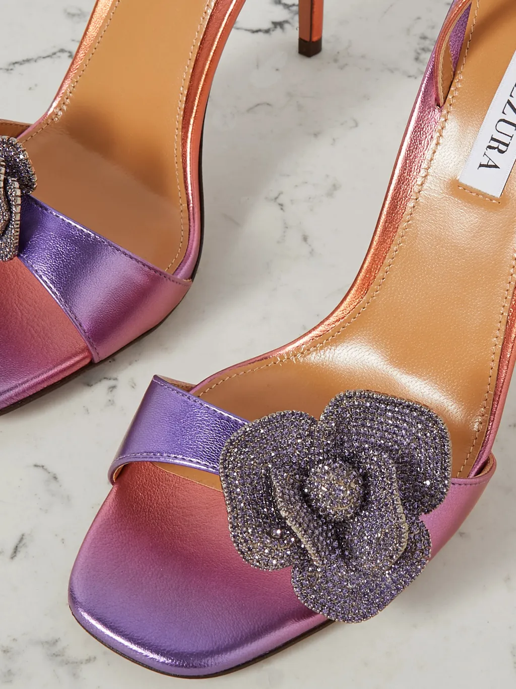 105Mm Crystal Orchid Sandals