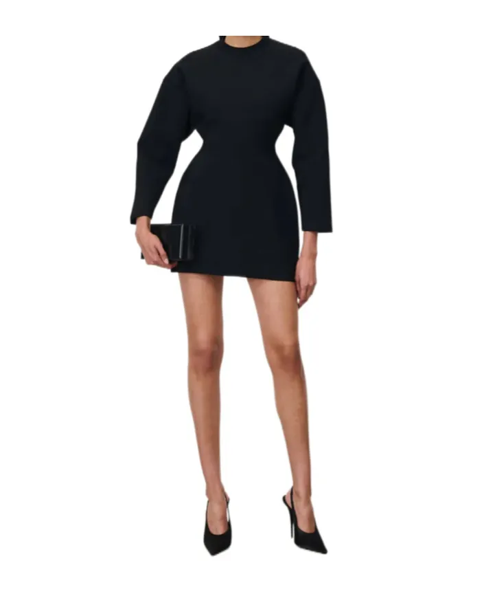 Round Neck Knitted Dress