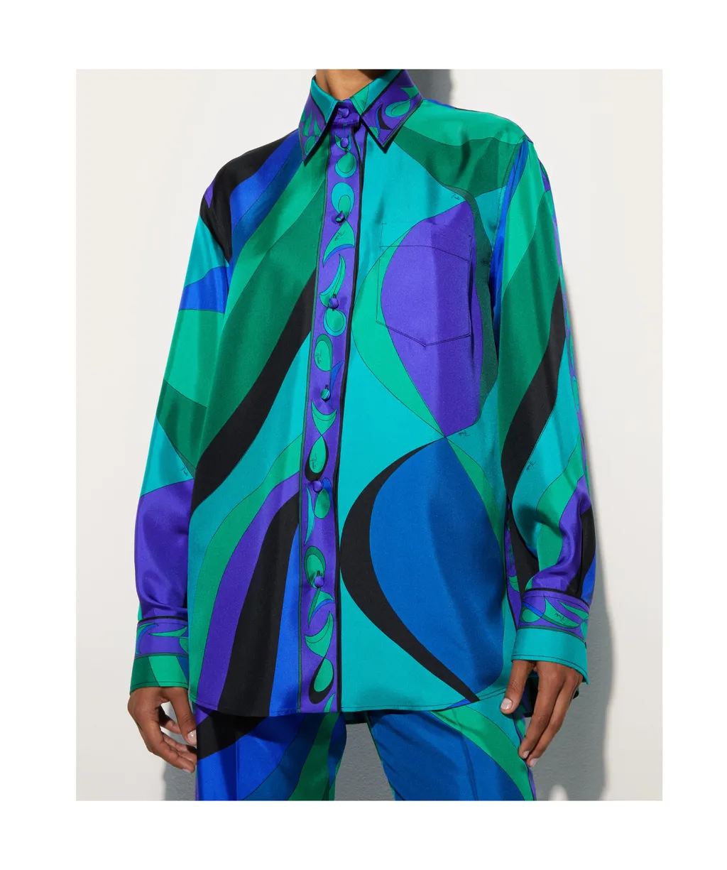 Pucci Pesci-Printed Long Sleeved Shirt