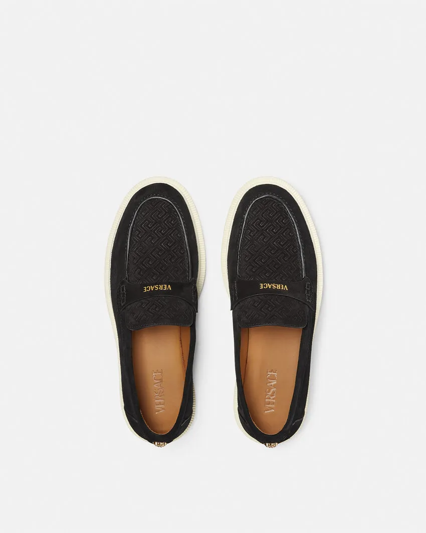 Versace Round-Toe Slip-On Loafers