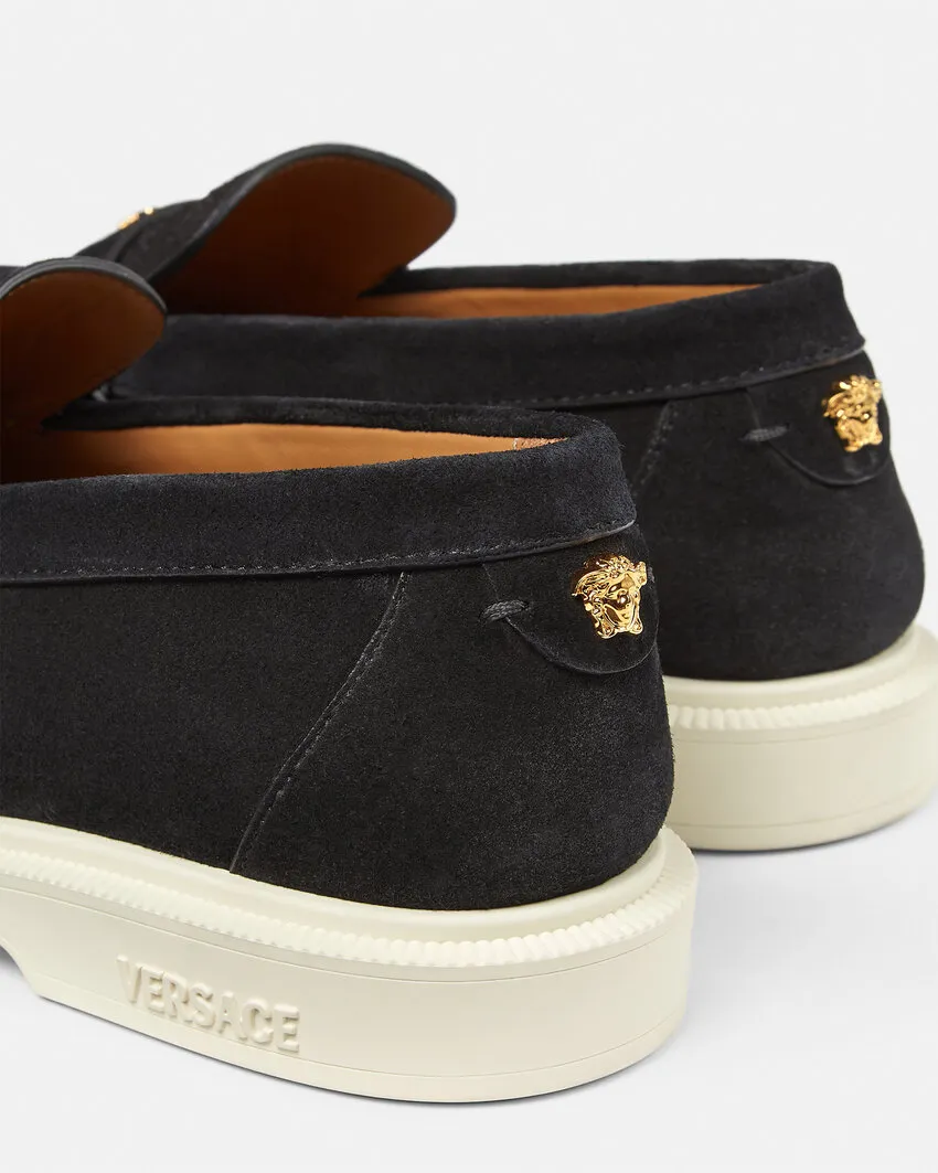 Versace Round-Toe Slip-On Loafers