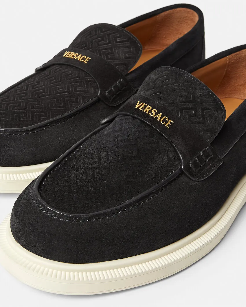 Versace Round-Toe Slip-On Loafers