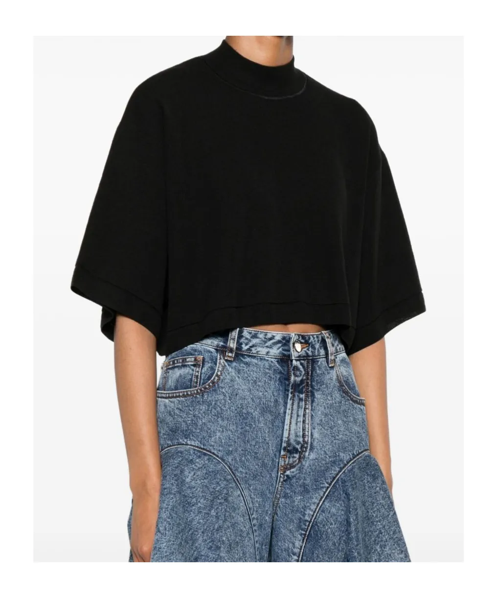 AlaÏA Knitted Cropped T-Shirt