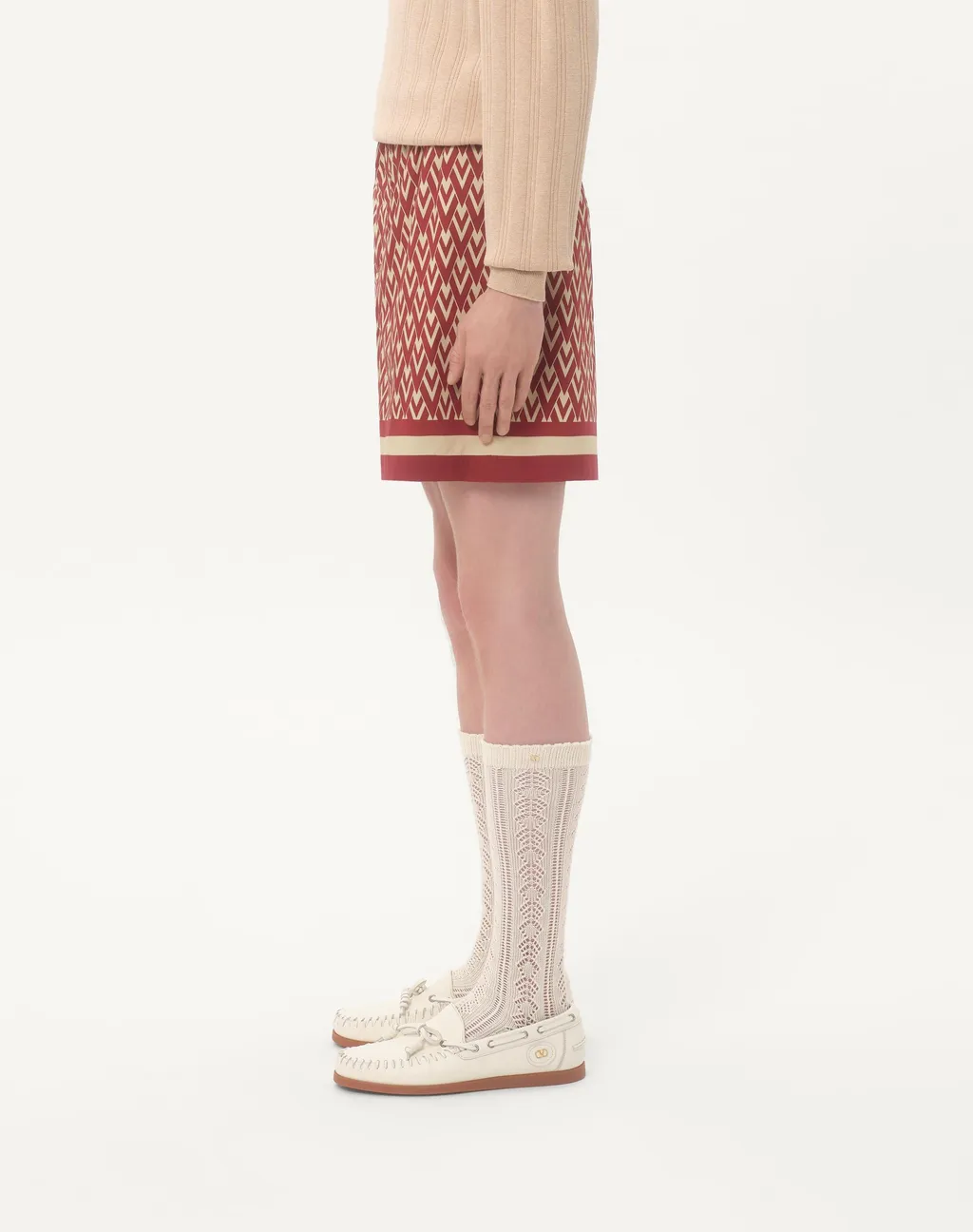 Valentino All-Over Geometric Printed Shorts
