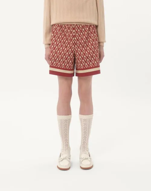 Valentino All-Over Geometric Printed Shorts
