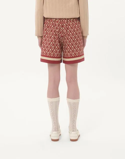 Valentino All-Over Geometric Printed Shorts