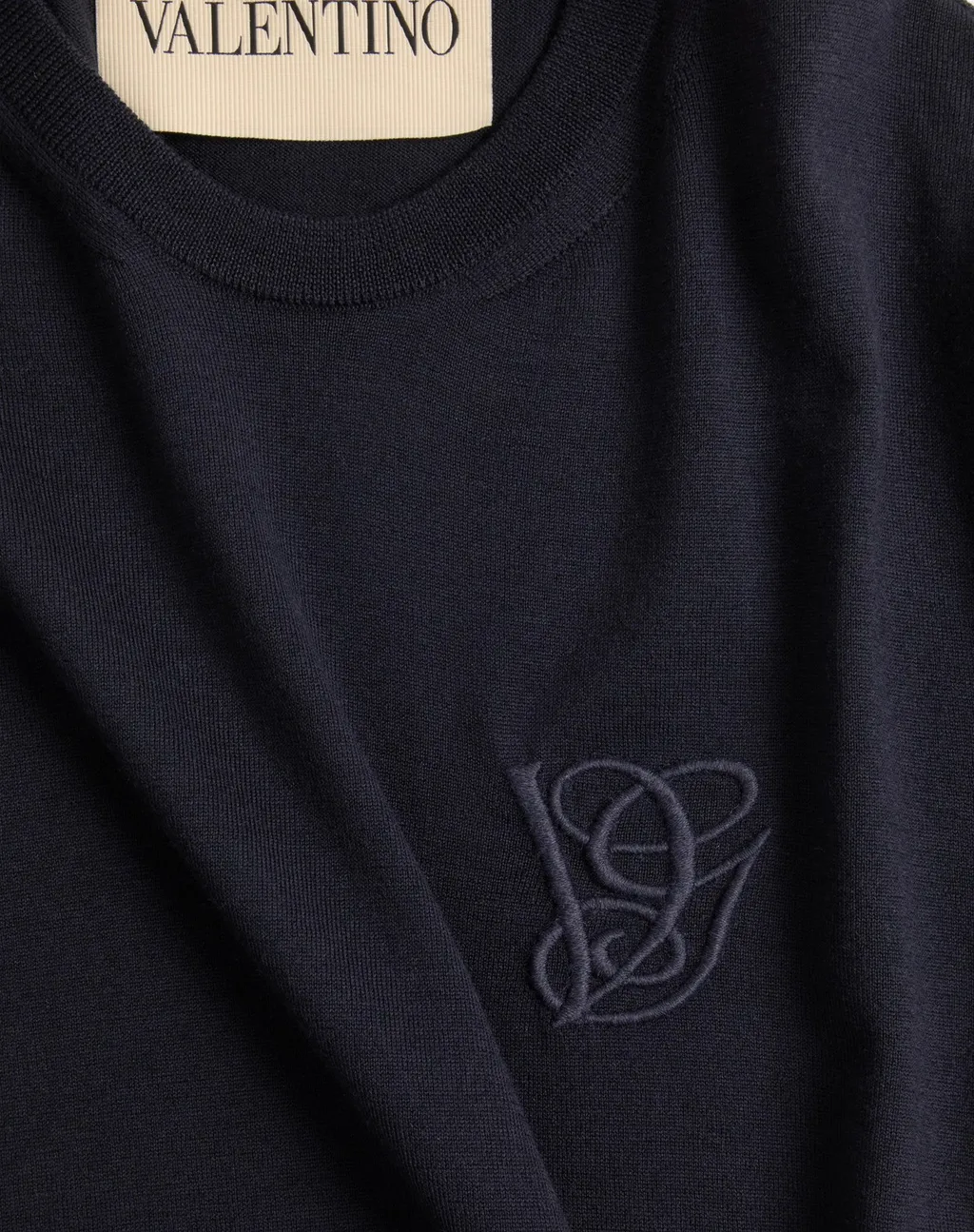 Valentino	Logo Embroidered Crewneck Jumper