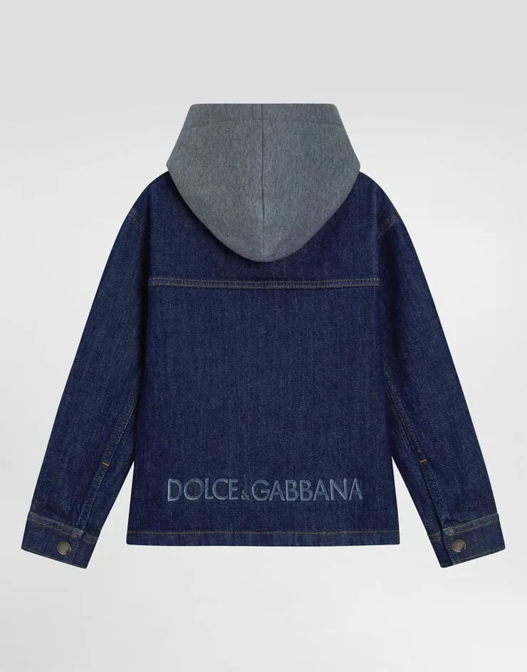 Embossed Embroidered Denim Jacket