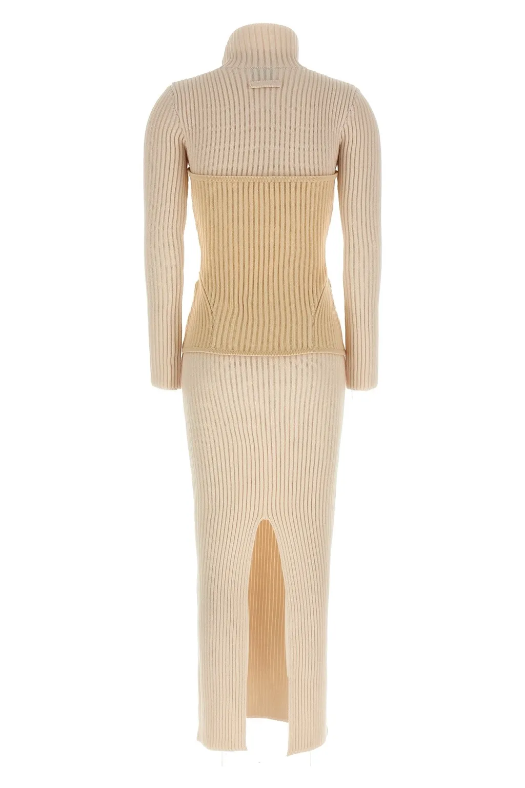 Ribbed-Knit Corset Dress