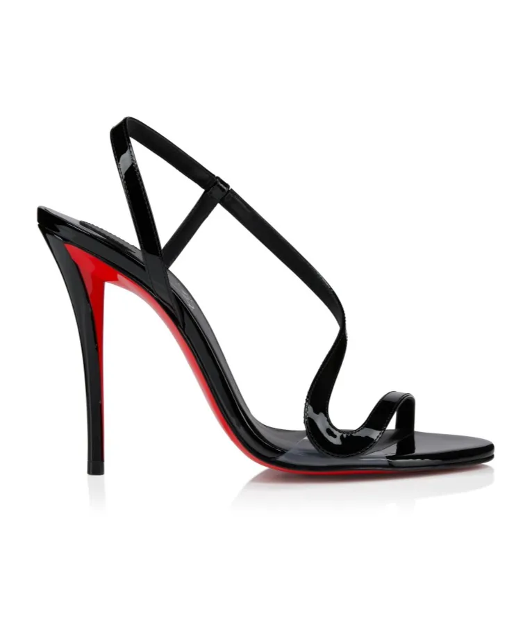 100Mm Pink Z Leather Slingback Heeled Sandals