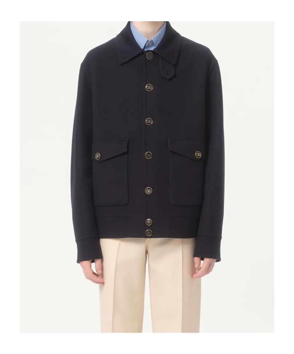 Valentino	Vlogo Signature Button-Up Overshirt