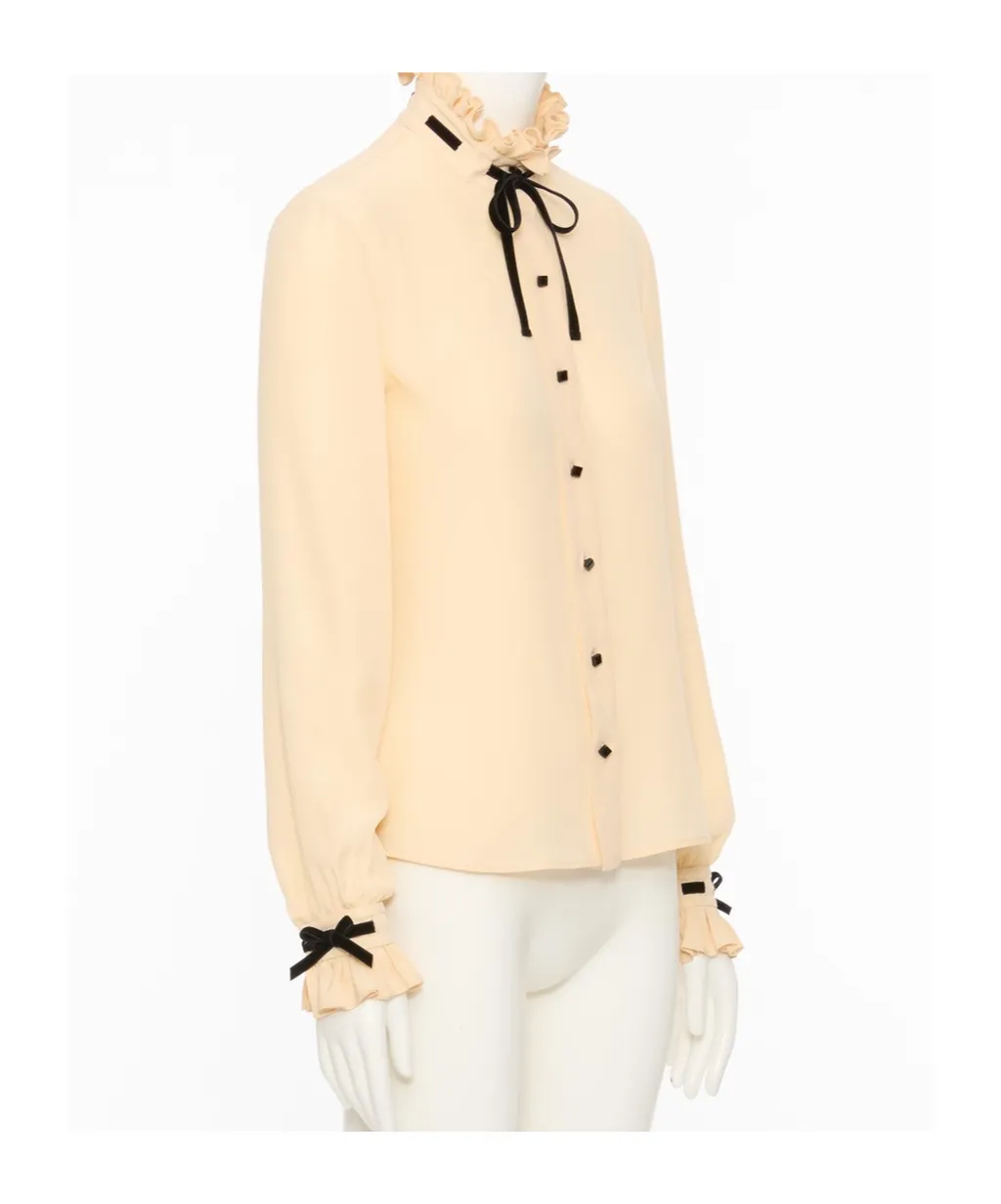 Valentino Ruffled Button-Up Shirt