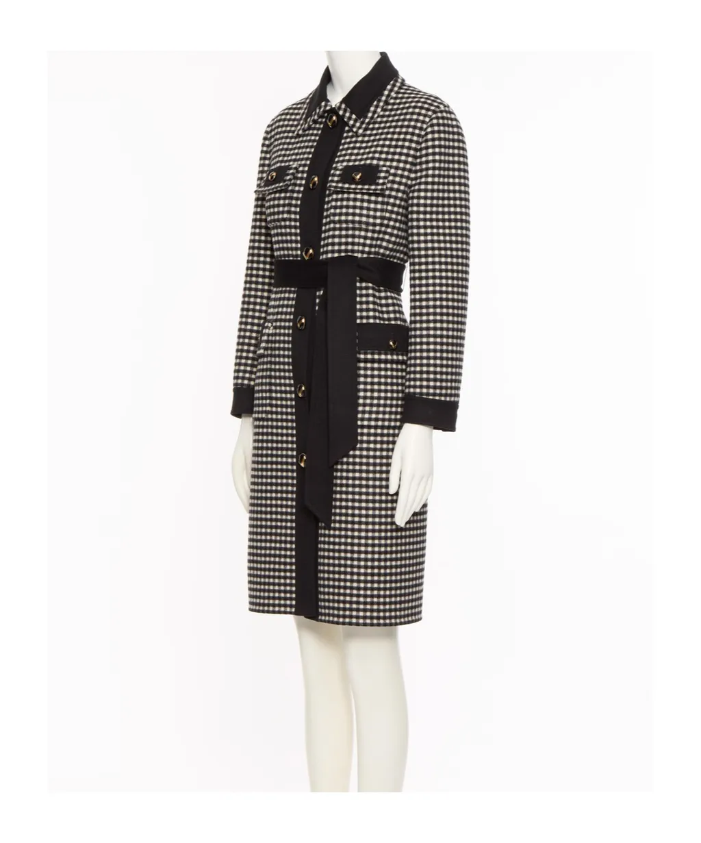 Micro Vichy Belted Coat