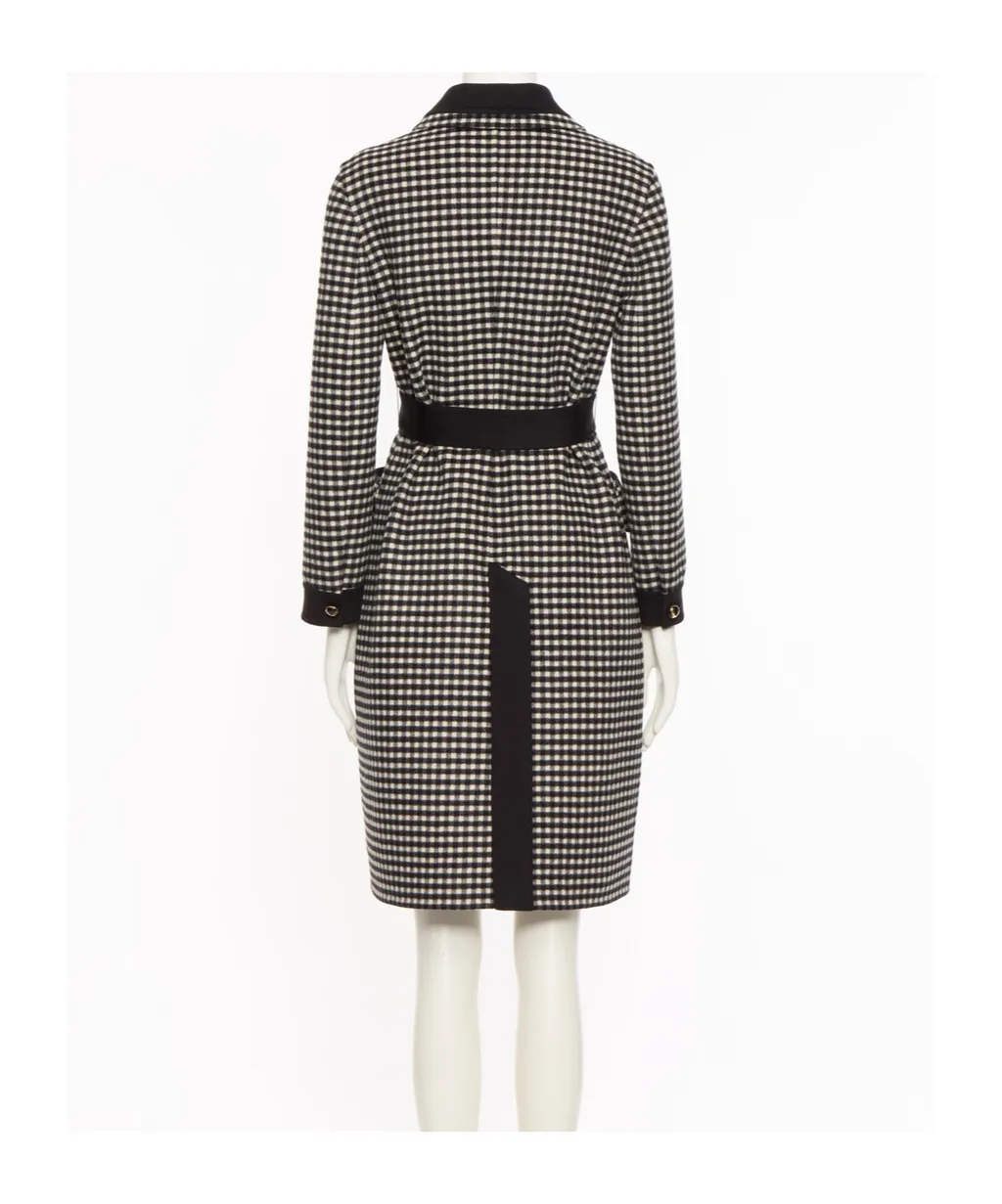 Micro Vichy Belted Coat