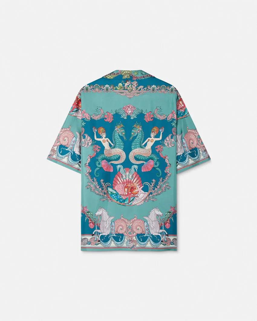 Versace Theatre Print Short-Sleeve Shirt