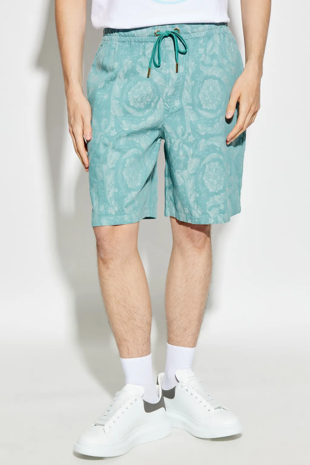 Versace Barocco-Printed Drawstring Shorts
