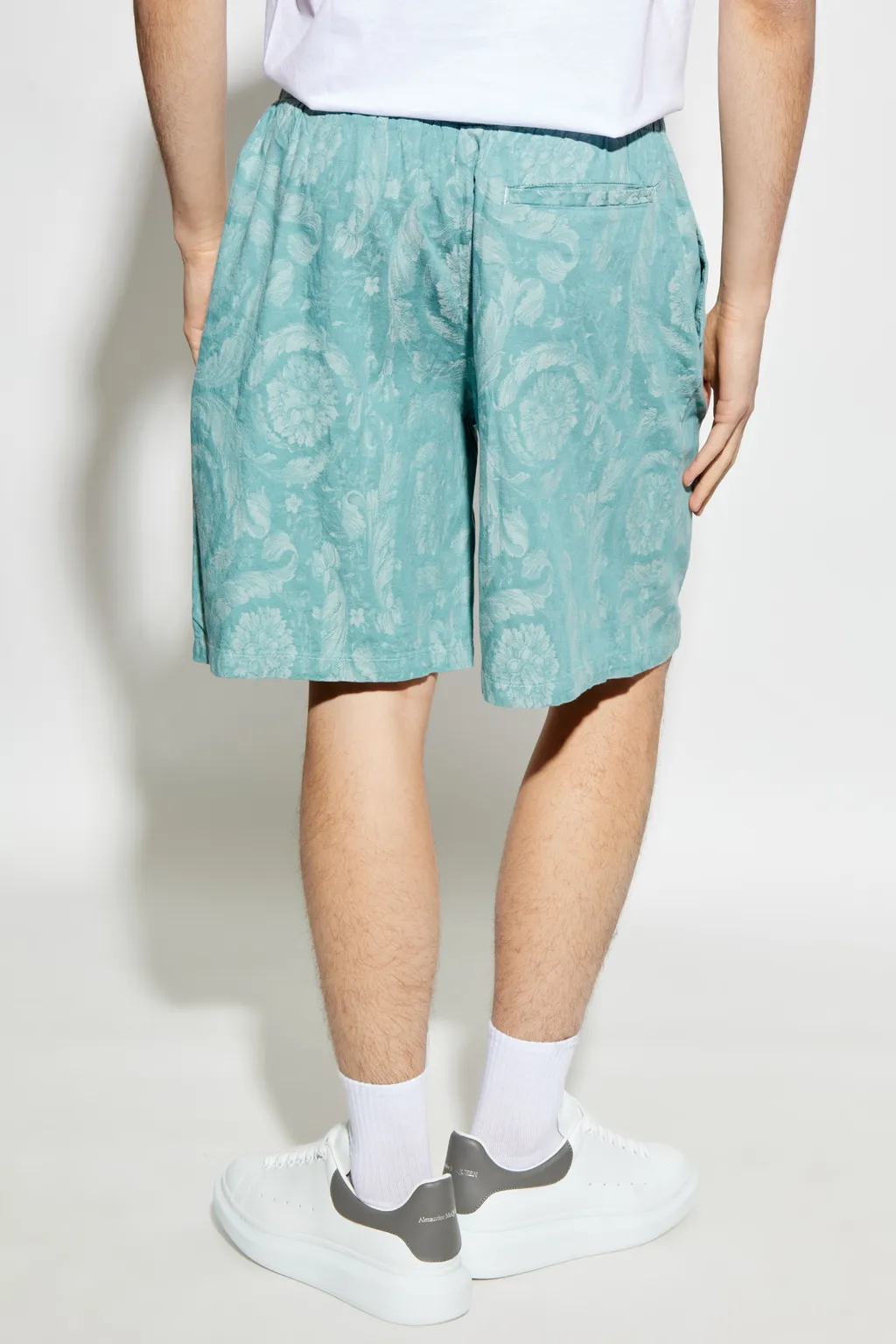 Versace Barocco-Printed Drawstring Shorts