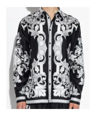 Barocco-Print Silk Shirt