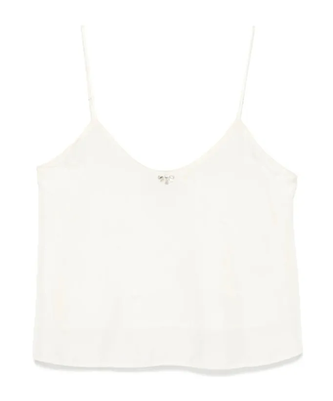 Silk Top With Crystal Embellishment