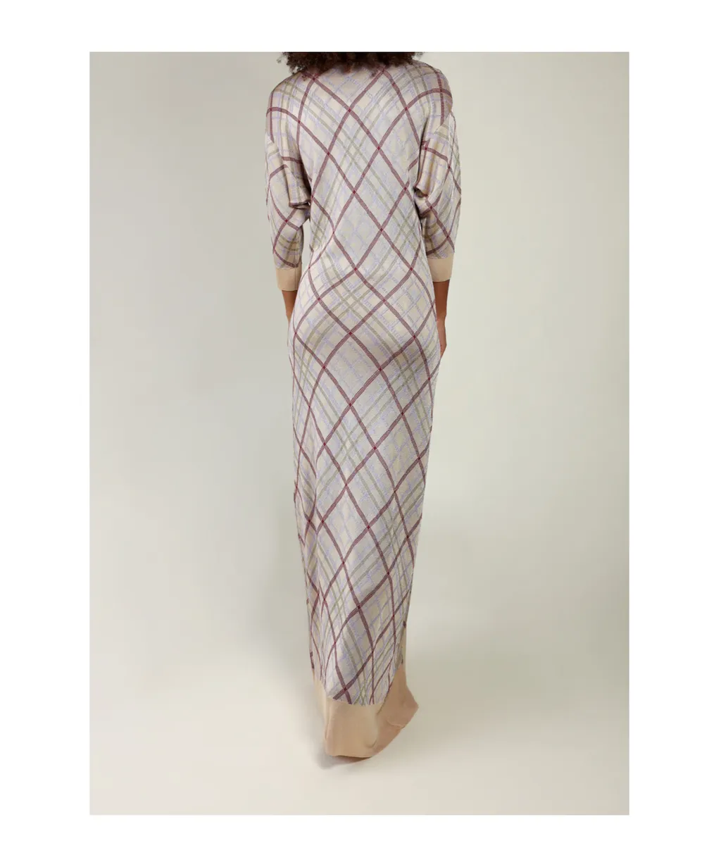 Checked Cardigan Dress