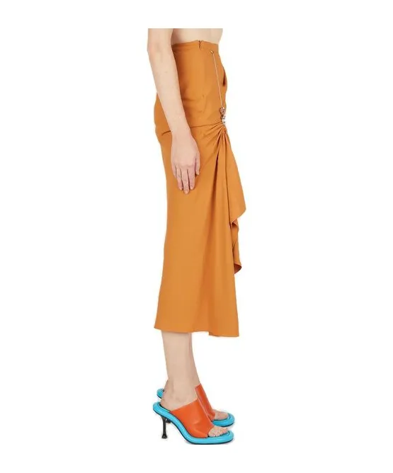 Kiko Kostadinov High-Waist Straight Hem Midi Skirt