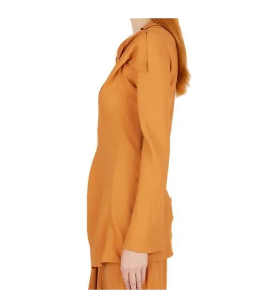 Kiko Kostadinov Long-Sleeved Cut-Out Front-Slit Blouse