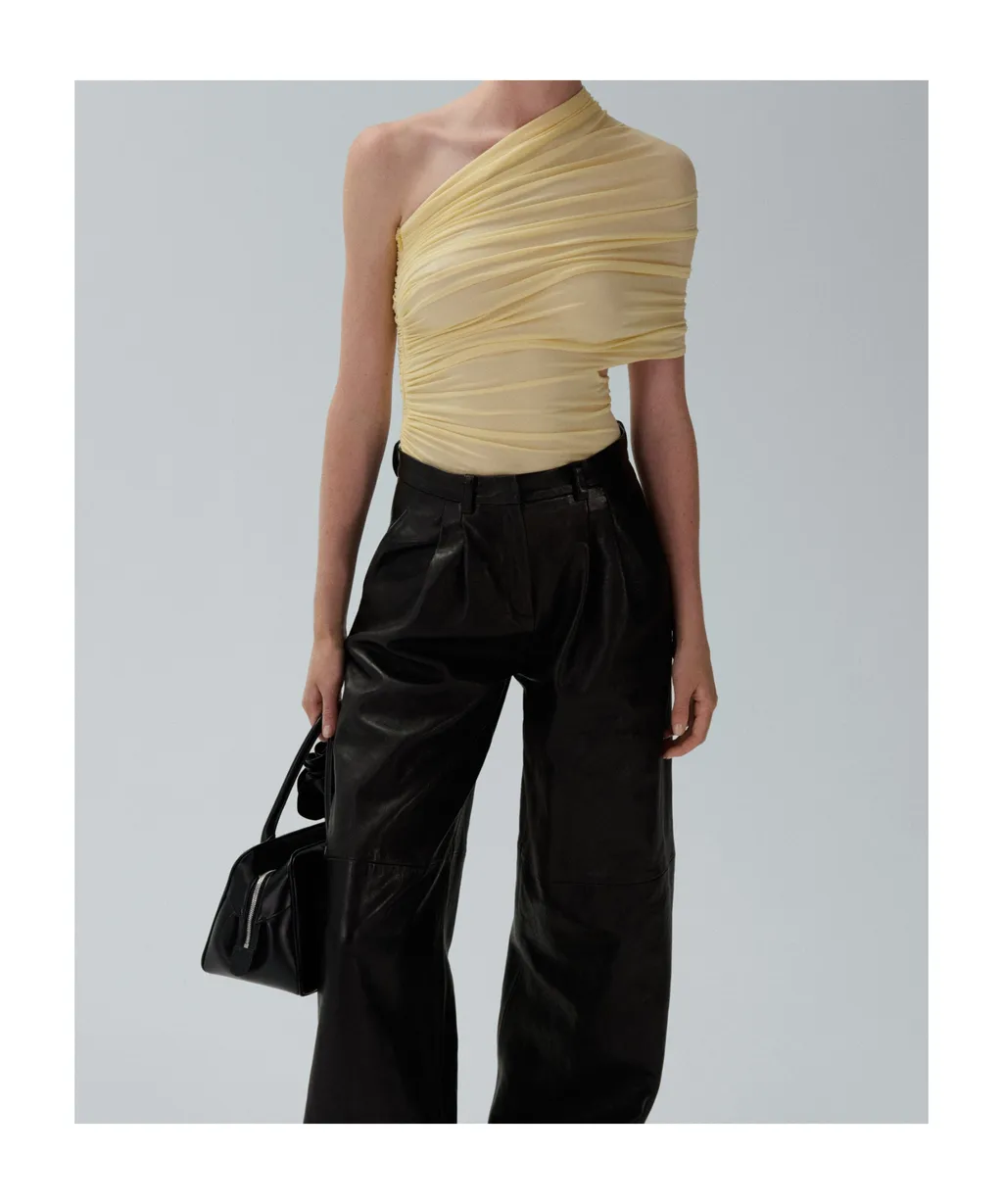 One Shoulder Wrap Top