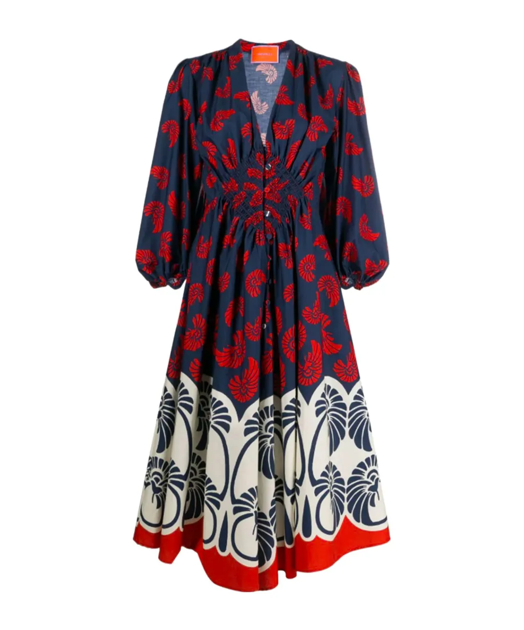 Camerino Palm Tree-Print Dress