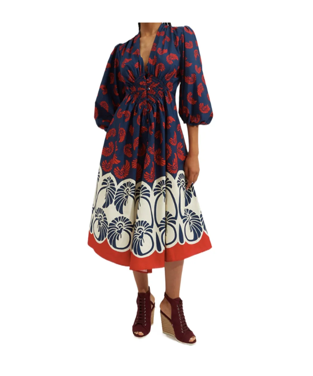 Camerino Palm Tree-Print Dress
