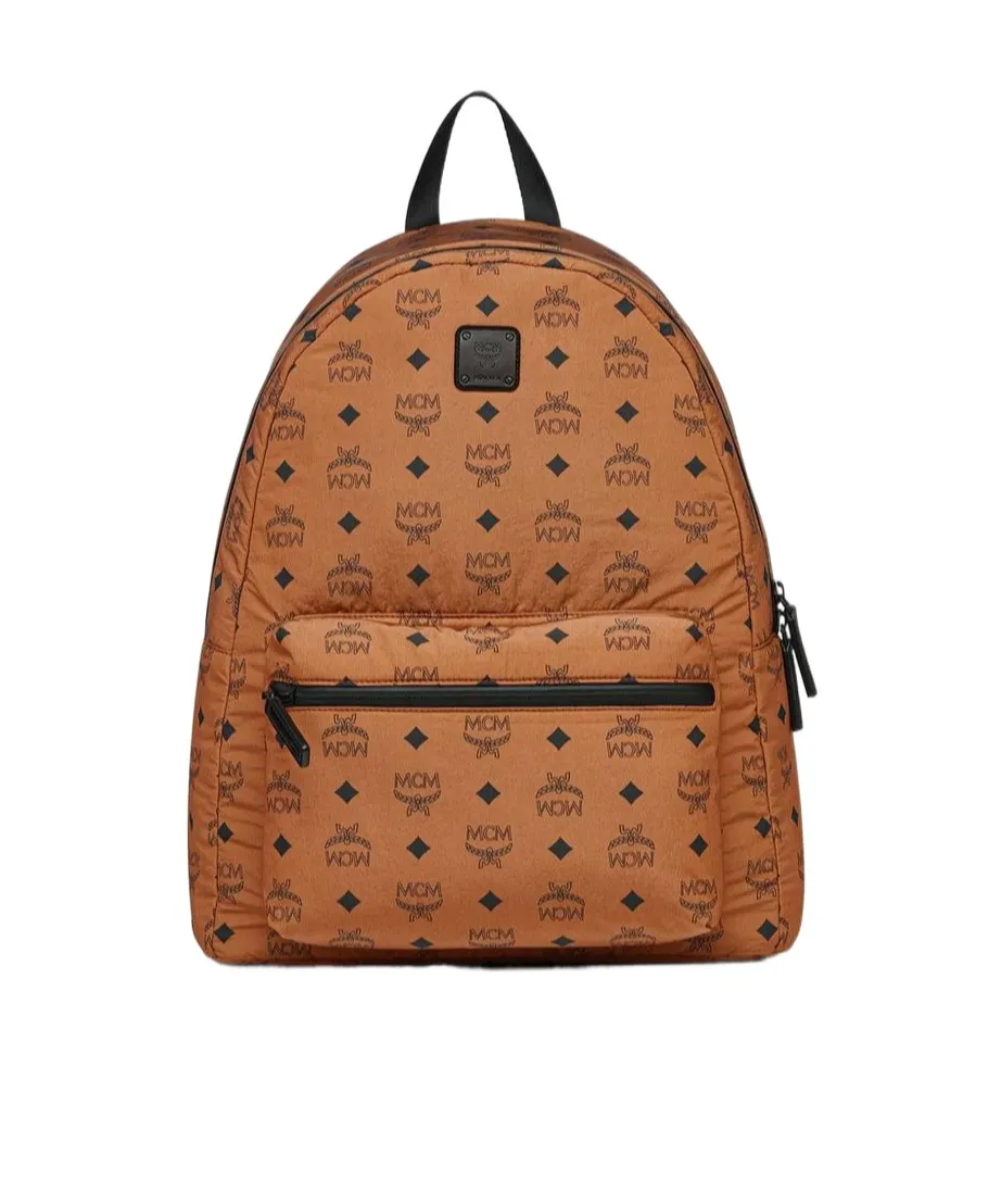 Mcm Logo Printed Backpack