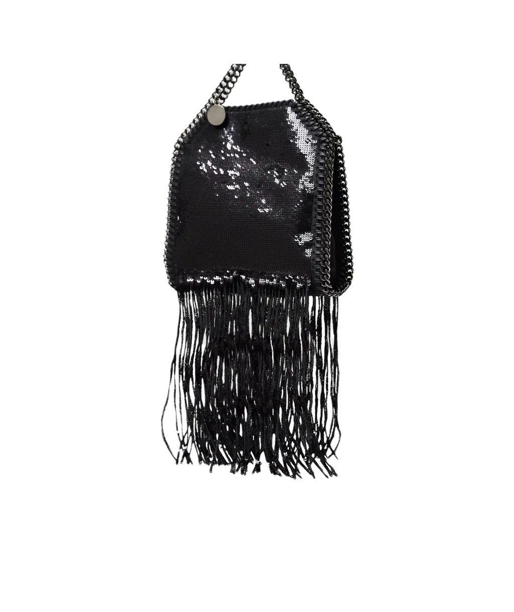 Stella Mccartney Limited-Edition Falabella Sequinned Fringed Tiny Tote Bag