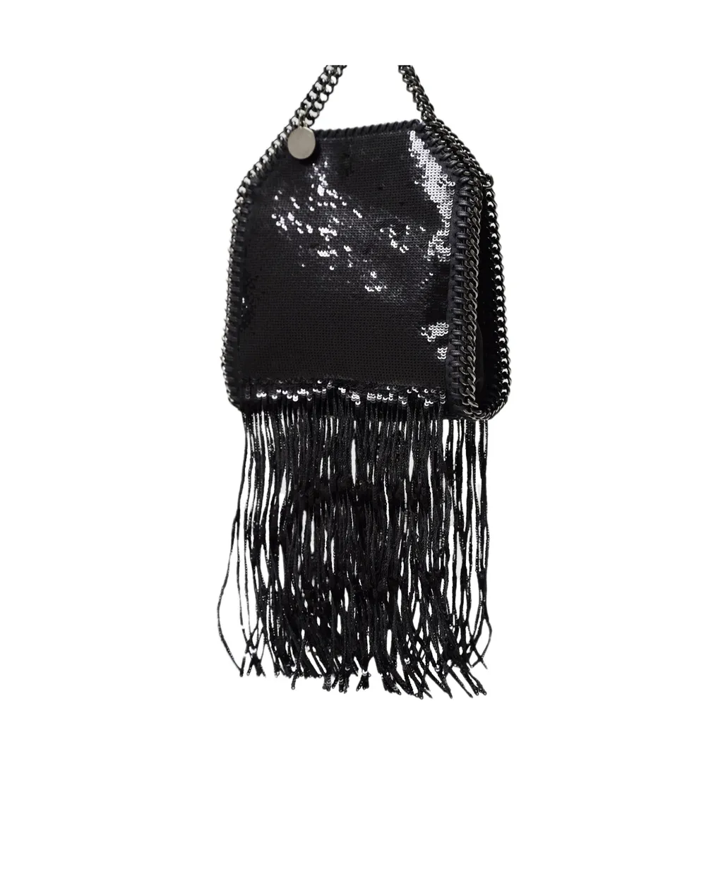 Stella Mccartney Limited-Edition Falabella Sequinned Fringed Tiny Tote Bag