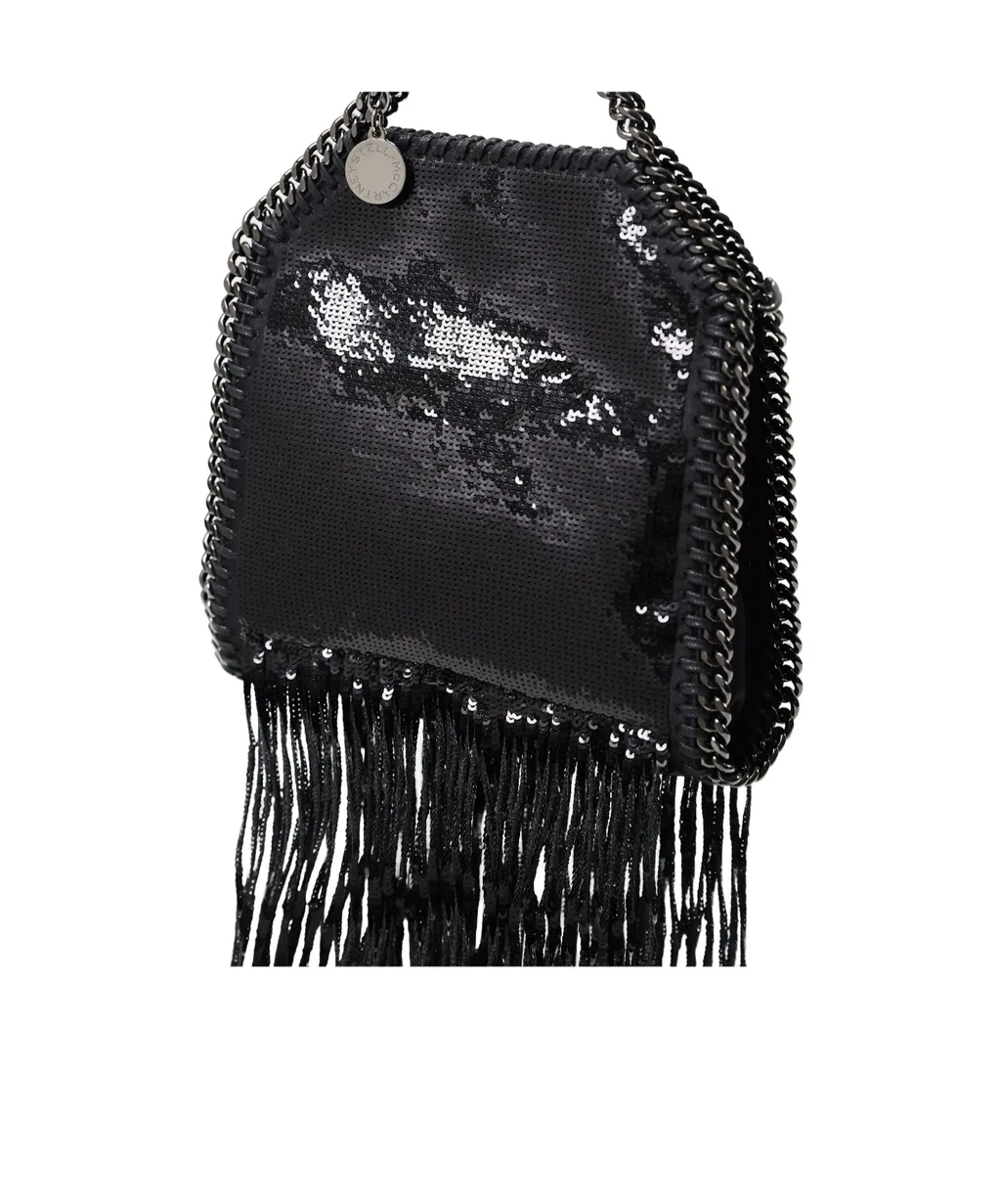 Stella Mccartney Limited-Edition Falabella Sequinned Fringed Tiny Tote Bag